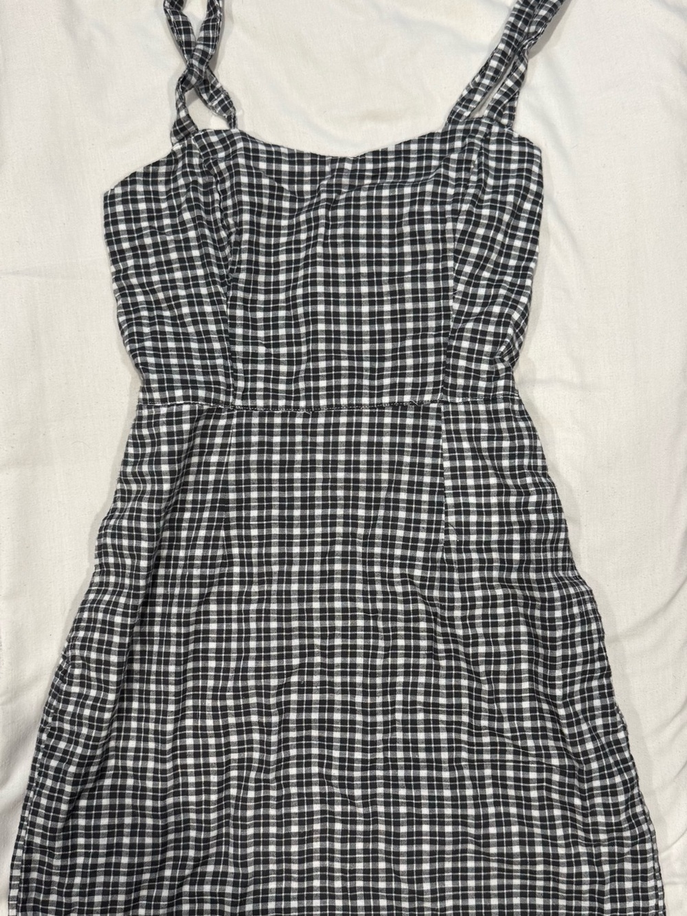Abercrombie & fitch women’s Black and White Gingham Sleeveless Dress size XS